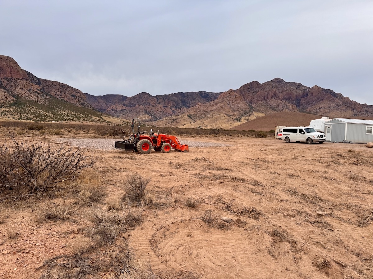 Photo of tractor on the land