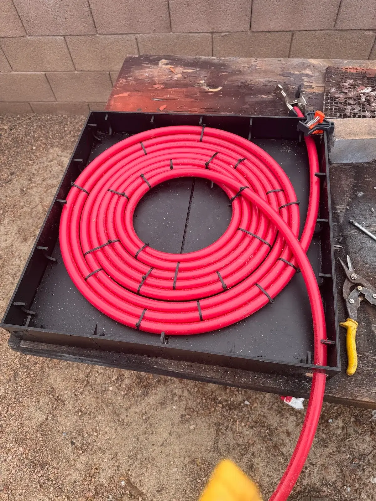 Photo of a water heater module without paint