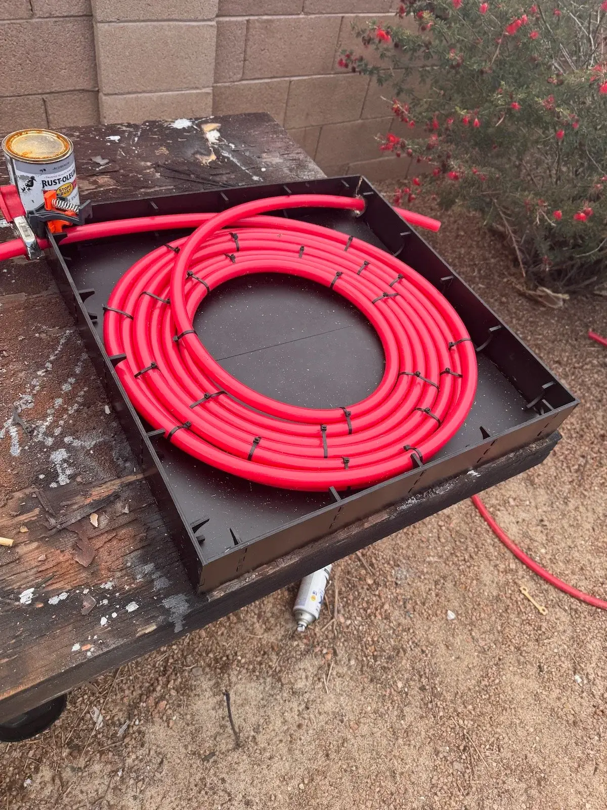 Photo of a water heater module without paint