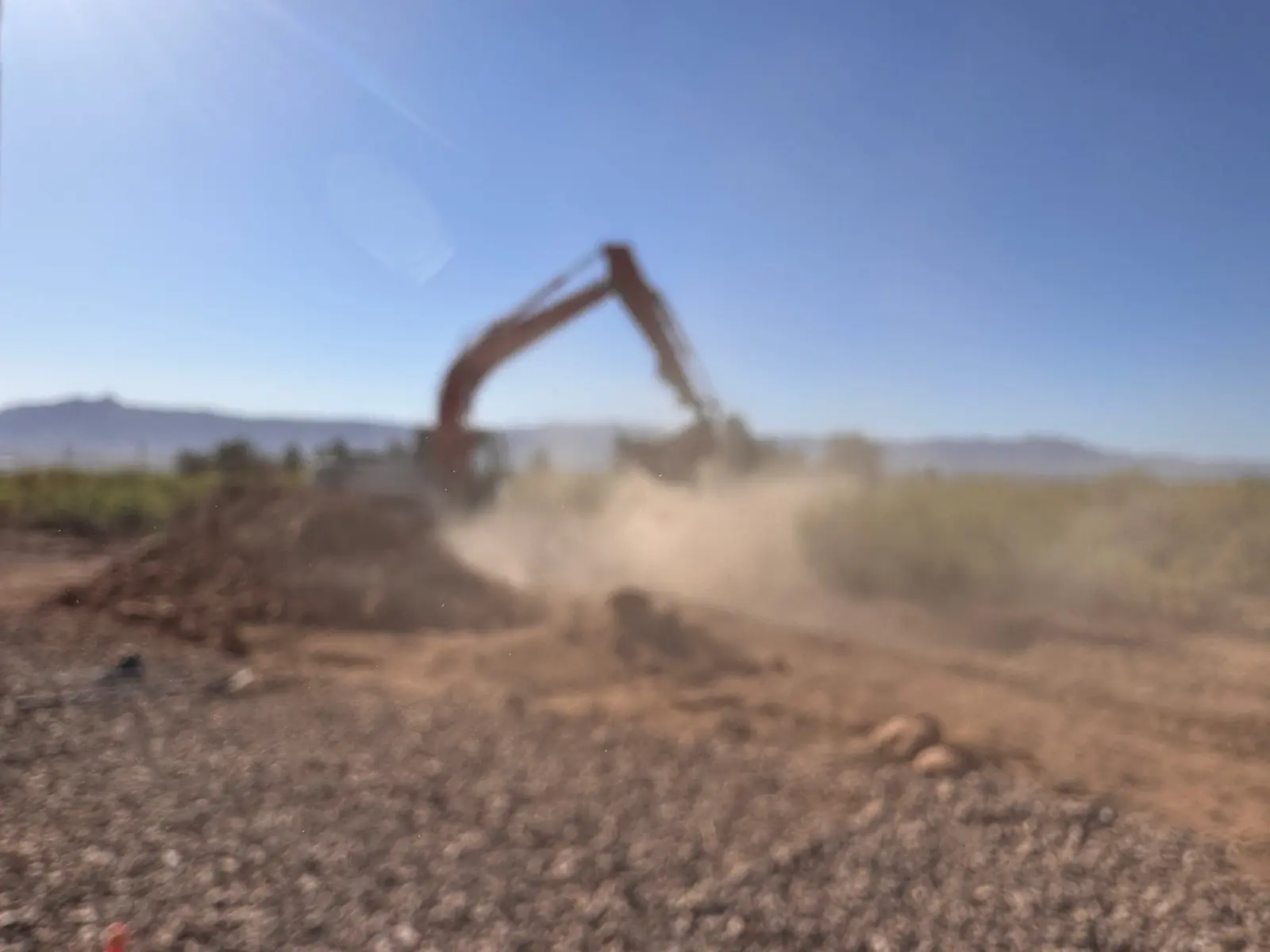 Digging with the excavator
