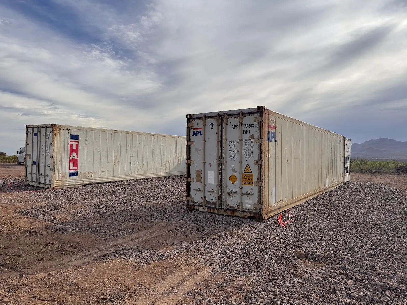 Containers in place... the ramada