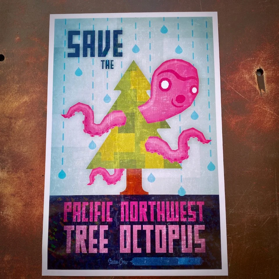 Pacific Northwest Tree Octopus Print