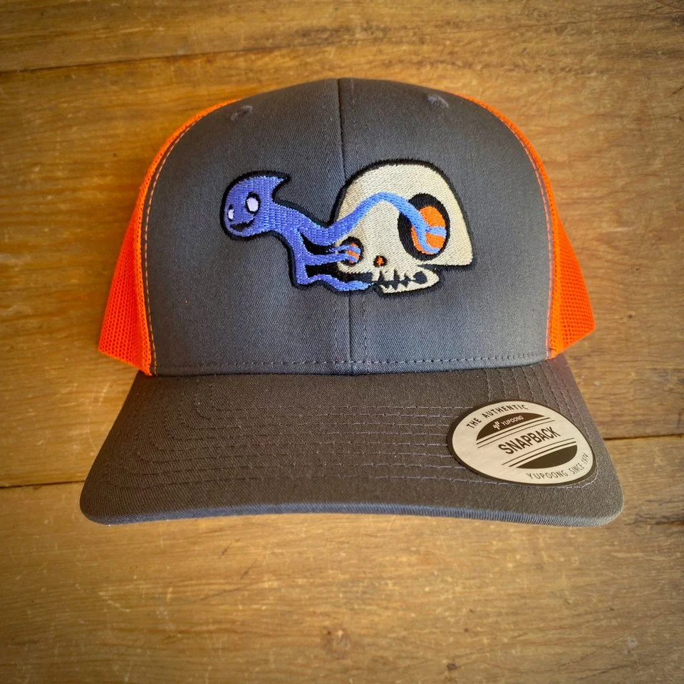 Ghost Skull Retro Trucker Hat