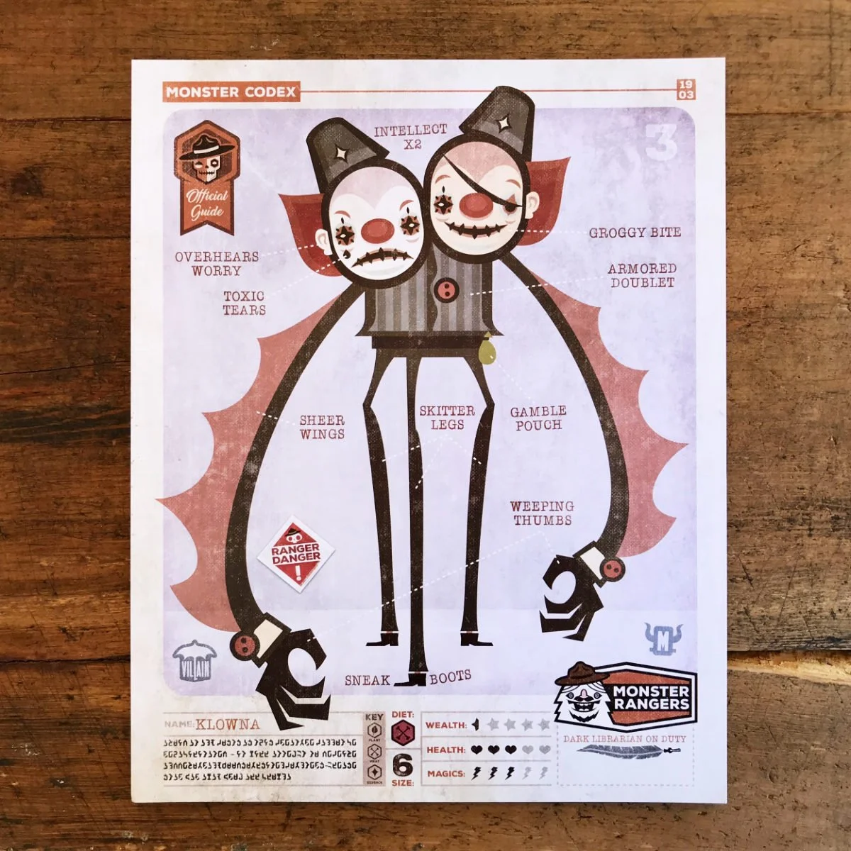 8x10 Monster Codex Klowna
